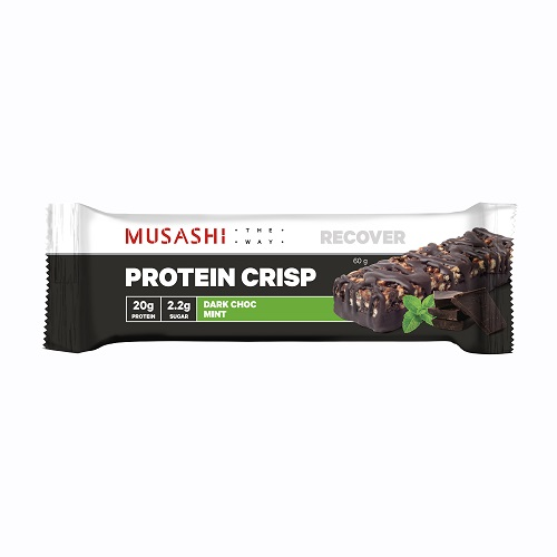 Musashi Protein Crisp Dark Choc Mint 60g