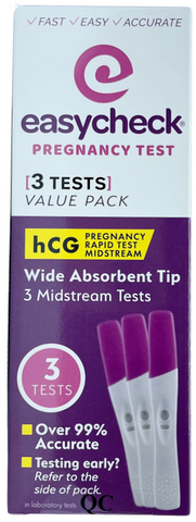 EASYCHECK Pregnancy Test 3pk Purple
