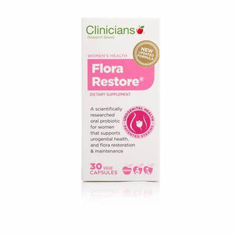compare product CLINIC. Flora Restore vcaps 30s