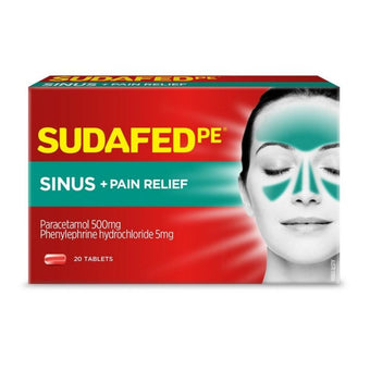 compare product SUDAFED PE Sinus and Pain Tabs 20s