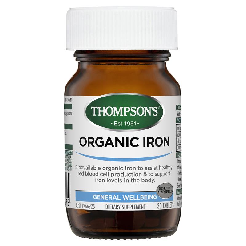 TN Organic Iron 24mg 30s