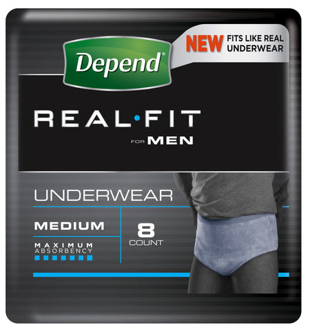 DEPEND REALFIT LGE Mens 8pk