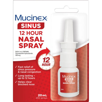 compare product MUCINEX Sinus 12Hr Nasal Spr. 20ml