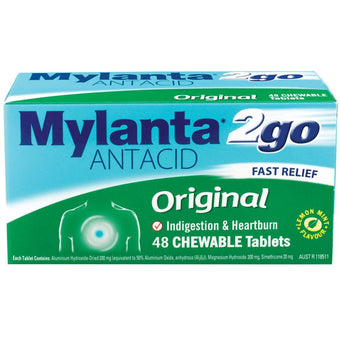 compare product MYLANTA 2Go Original Tabs 48