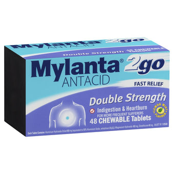 compare product MYLANTA 2Go Double Str. Tabs 48s