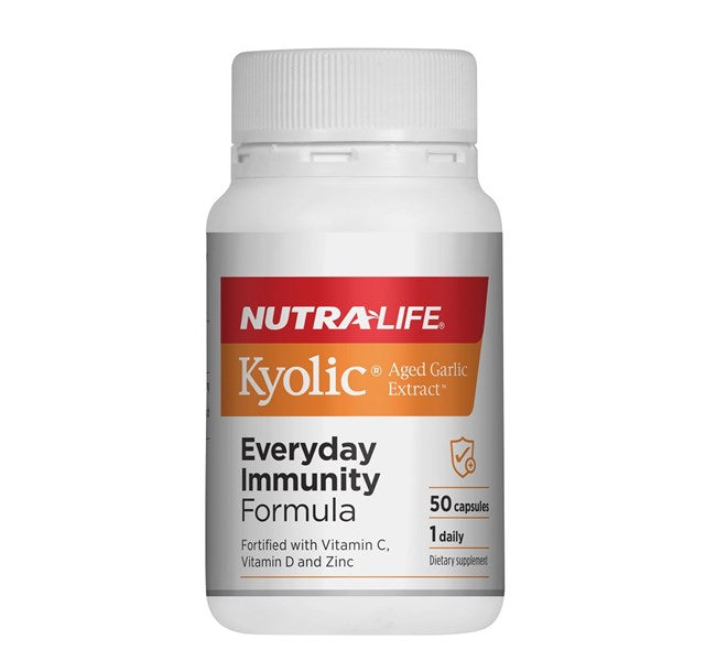 NutriLab Kyolic everyday immunity aged garlic capsules 50 pack - Baillie & Lewis Pharmacy Invercargill
