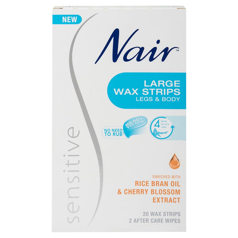 NAIR Sensitive Wax Strips Lrg 20pk