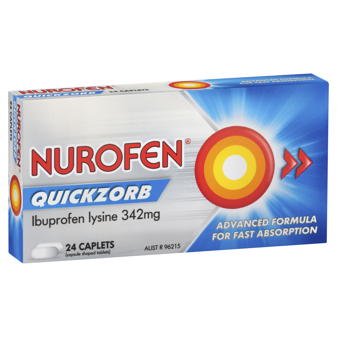 Nurofen Quickzorb ibuprofen capsules 24 pack for rapid pain relief - Invercargill Pharmacy
