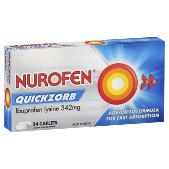 compare product NUROFEN Quickzorb Caps 24s