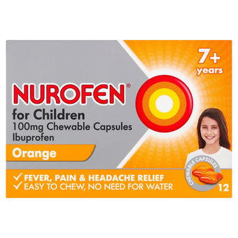 compare product NUROFEN Child 7+ Years Chew Orng 12s
