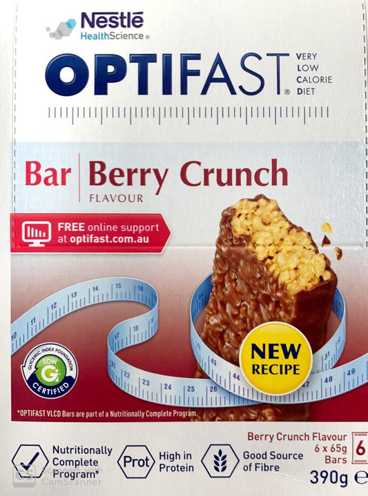 OPTIFAST VLCD Bars BerryCrunch 6pk