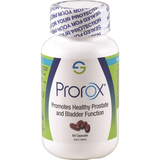 Prorox bladder control pumpkin seed vegetable capsules 60 pack - Baillie & Lewis Pharmacy Invercargill