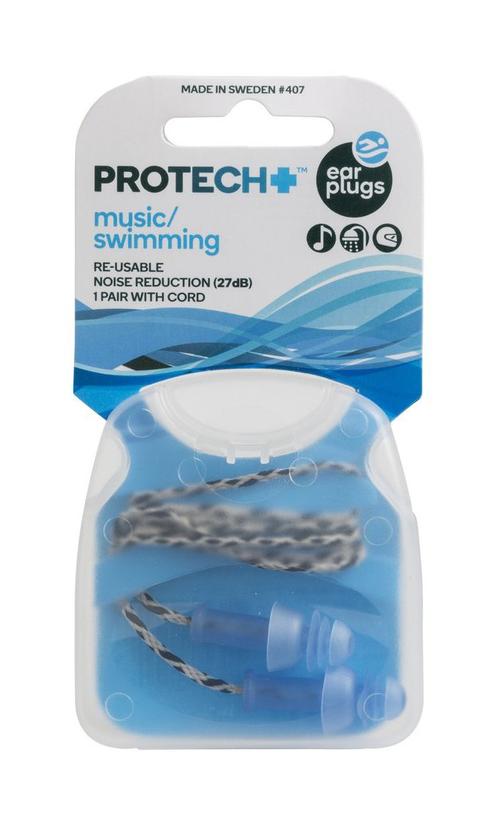 PROTECH+ Ear Plug Music/Swim Cord 1pr
