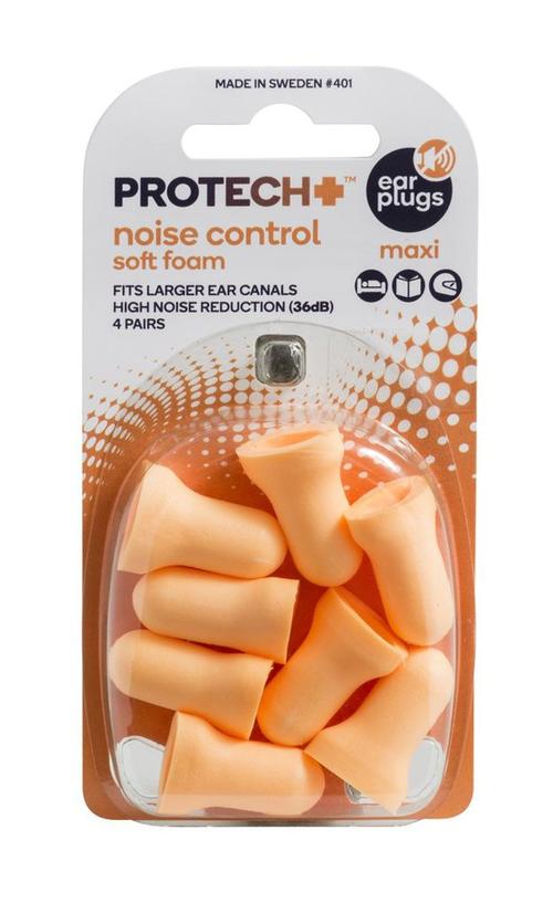 Protech Plus noise control maxi ear plugs 4 pairs for loud environments - Invercargill Pharmacy