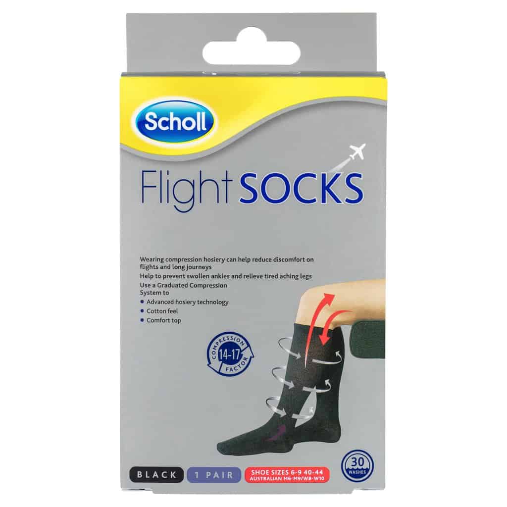 Scholl SCHL FLIGHT SOCKS 3-6 Blk
