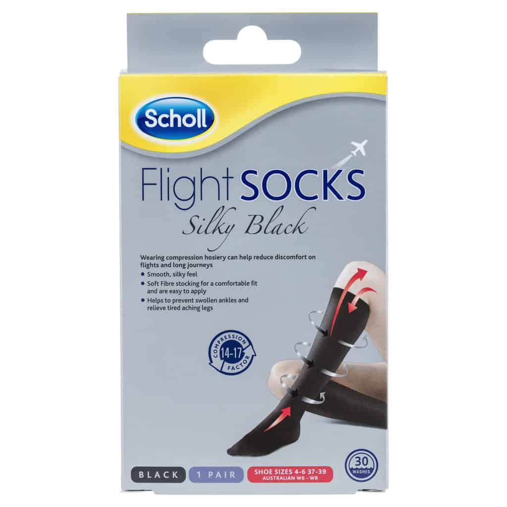 SCHOLL Flight Sock Silky Blk W6-8 – Baillie & Lewis Pharmacy