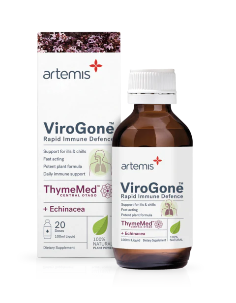 Artemis ViroGone herbal immune spray 100ml for cold and flu prevention - Baillie & Lewis Pharmacy Invercargill