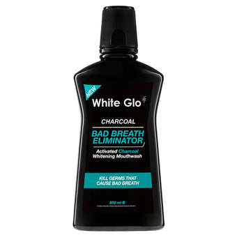 compare product WHITE GLO Bad Breath Elim M/W 500ml