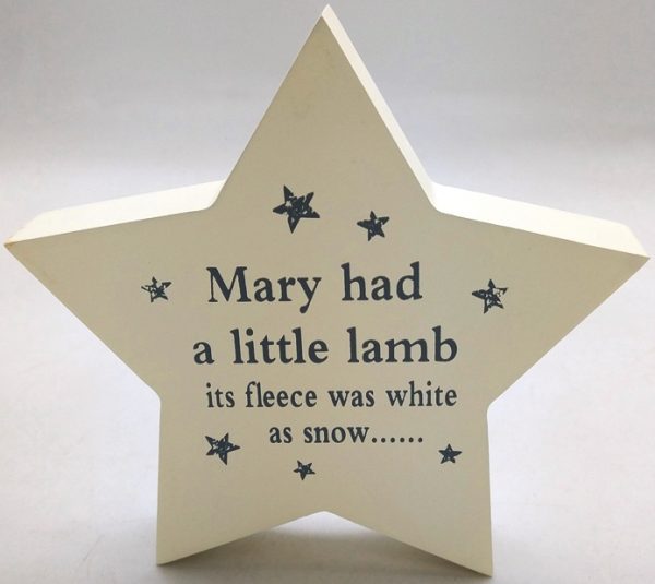 Star mary had a little lamb 16cmx16cm