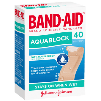 compare product BANDAID Aqua Block Strip 40s