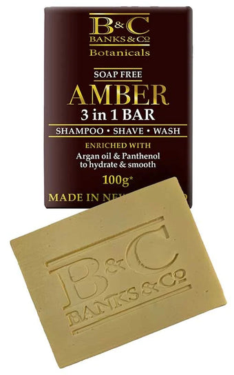 compare product Amber 3-in-1 Shampoo Shave wash bar