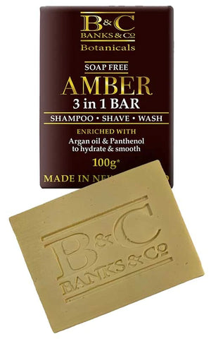 Amber 3-in-1 Shampoo Shave wash bar