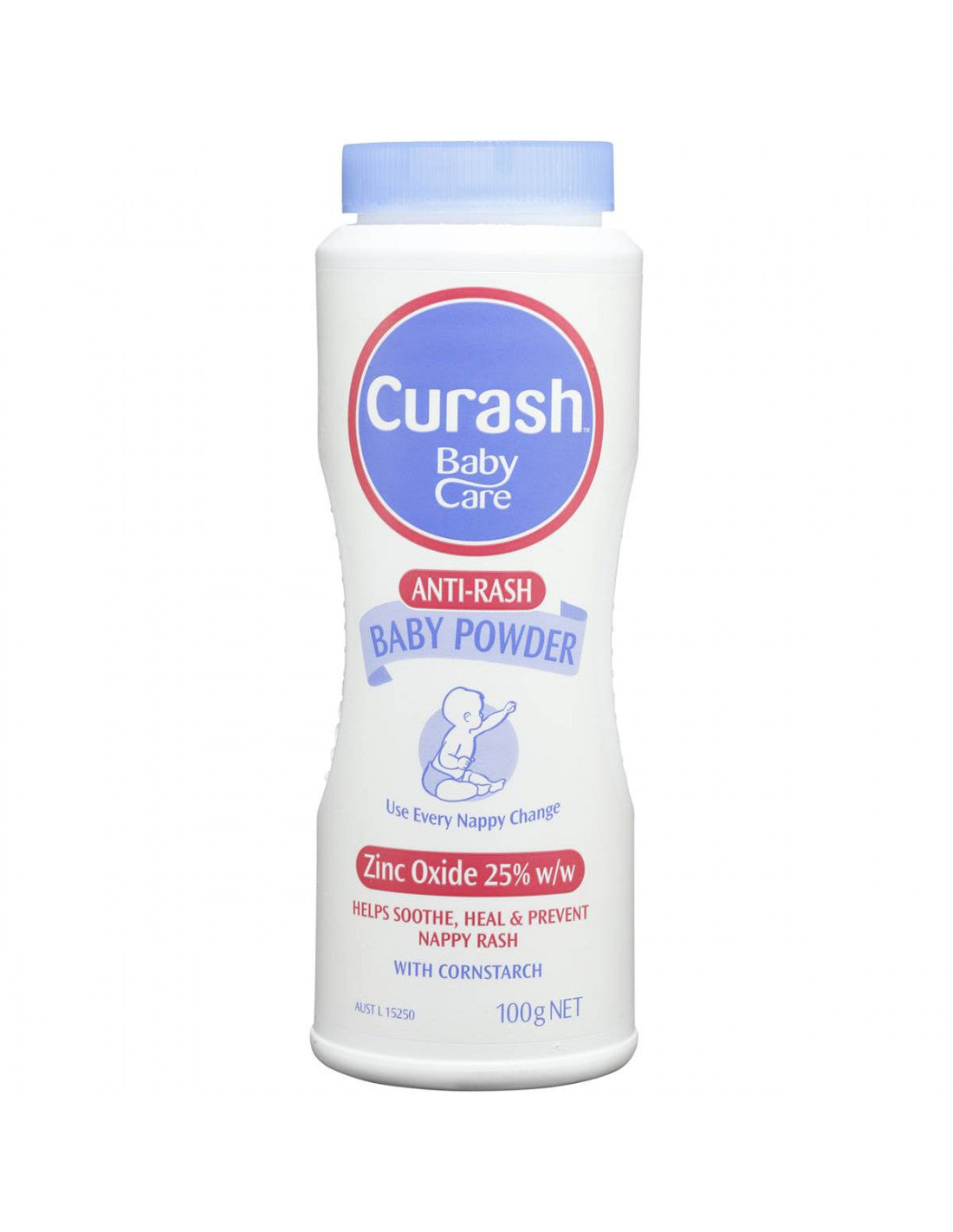 Curash anti-rash baby powder 100g for nappy rash prevention - Invercargill Pharmacy