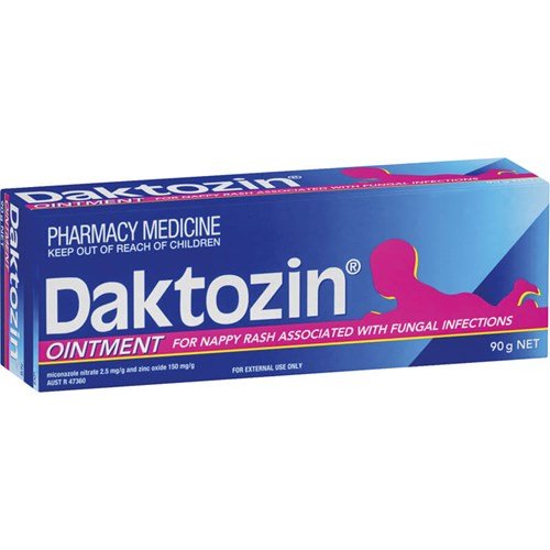 Daktozin miconazole and zinc antifungal nappy cream 90g for babies - Baillie & Lewis Pharmacy Invercargill