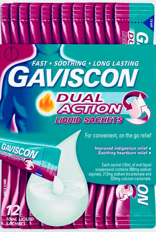 GAVISCON Dual Actn Liq Sach 10ml 12s