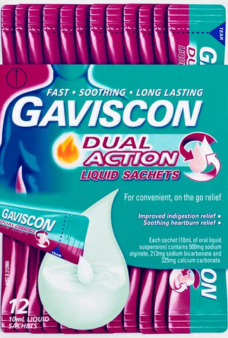 GAVISCON Dual Act Liq Sach 10ml 12pk