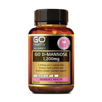 compare product GO D-Mannose 1200mg vCaps 60s