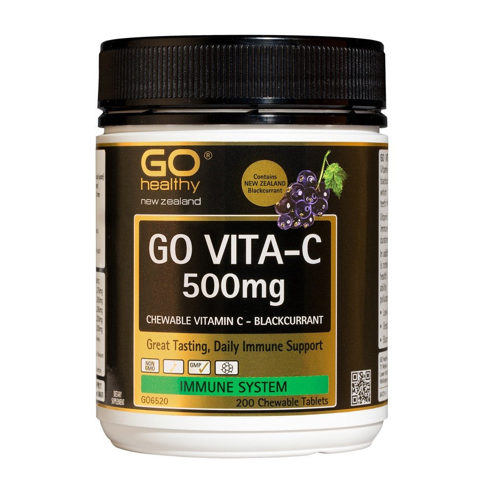 GO Vita-C 500mg B/Currant 100 Chew