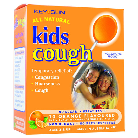 KIDS COUGH LOLLIPOPS 10 ORANGE