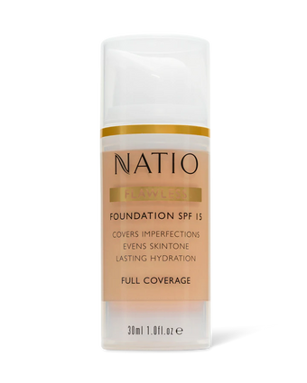 compare product NATIO Flawless Fdn SPF15 Lt Medium