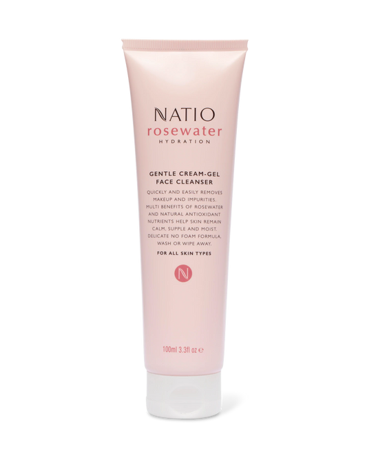 NATIO Rosewater Cr/Gel Clnsr 100ml