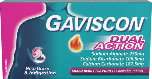 GAVISCON Dual Act M/B Chew Tabs 16s