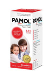 Pamol all ages strawberry colour-free paracetamol liquid 200ml - Baillie & Lewis Pharmacy Invercargill