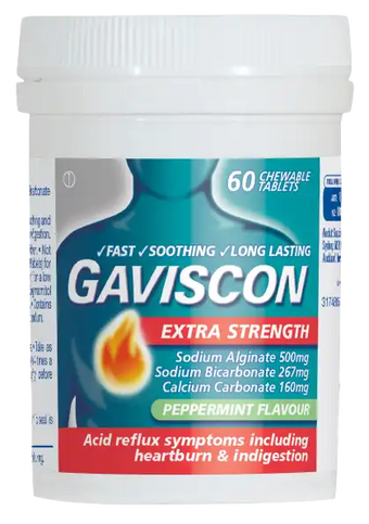 compare product GAVISCON X/Str Peppermint Tabs 60s