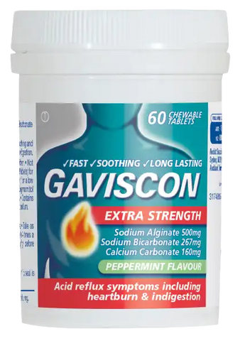 Gaviscon X/Str Peppermint Chew 60s