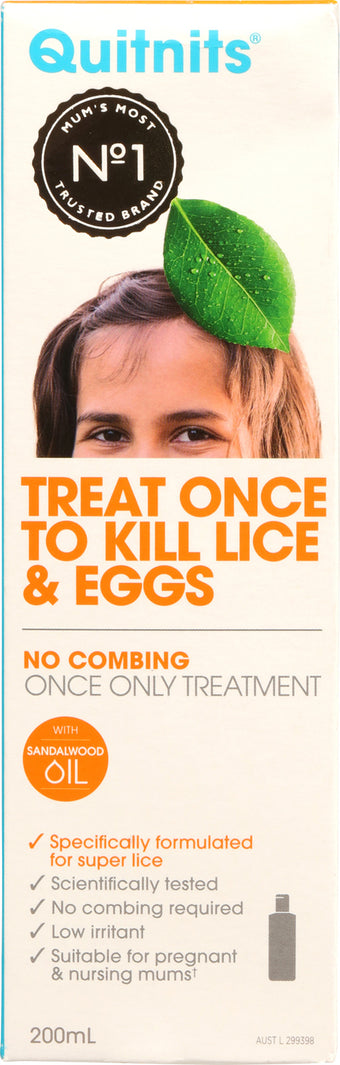 compare product QuitNits No Combing Once Only Treatment 200ml