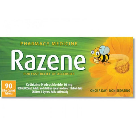 RAZENE 10mg OTC 90 tabs