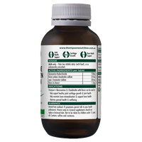 Thompson's glucosamine chondroitin tablets 120 pack back panel - Invercargill Pharmacy