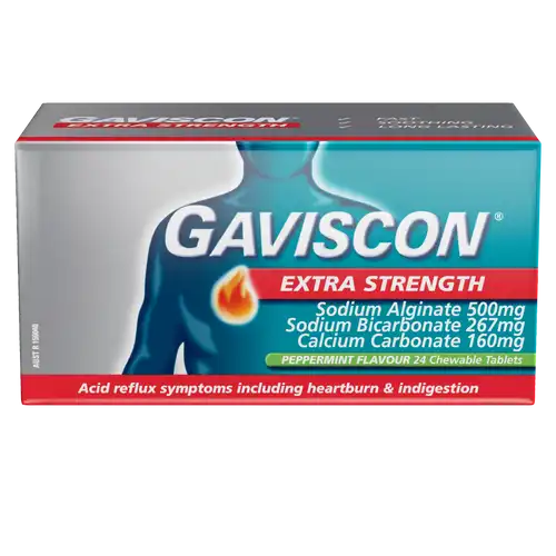 Gaviscon X/Str Pepprmint Tablets 24s