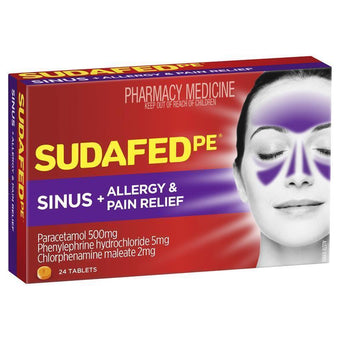 compare product SUDAFED PE Sinus Allergy & Pain 24s
