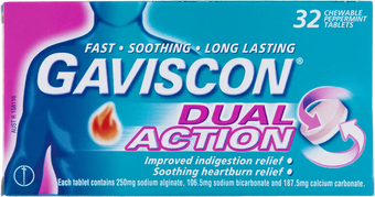 compare product GAVISCON Dual Action Tablets 32s