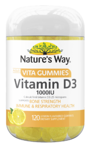 compare product NATURES WAY Adult VitaG Vit. D 120s